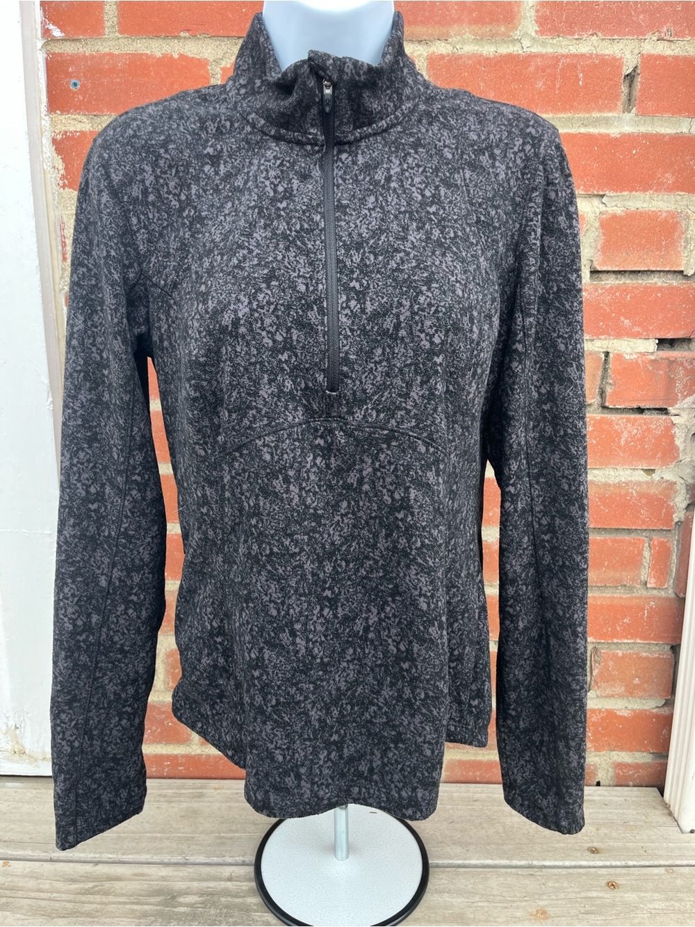 Women’s Spyder Quarter-Zip Heathered Fleece Pullover - Black/Gray